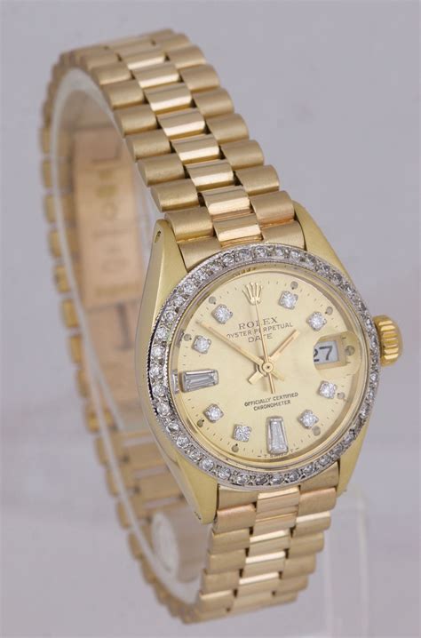 ladies rolex gold|18k gold rolex women's watch.